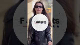 Chic in Black Womens Leather Jackets  FJackets [upl. by Eoj]