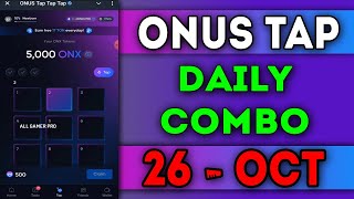 Onus Tap Tap Tap Daily Code 26 october 2024  Today Onus Daily Code  AGP onusdailycode [upl. by Alejoa545]