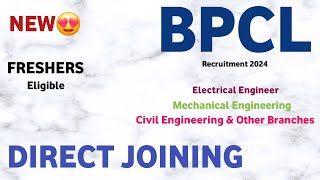 BPCL Limited Recruitment 2024  BPCL Notification 2024  BPCL Jobs 2024  BPCL 2024 Job Vacancy 😍 [upl. by Anaugal]