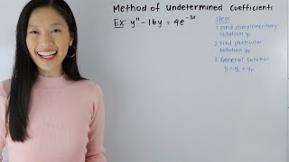 Method of undetermined coefficients  2nd order differential equations gx  exponential [upl. by Anirtal789]