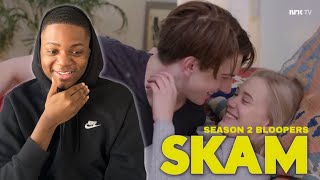 SKAM Season 2 BLOOPERS Reaction [upl. by Cinomod]