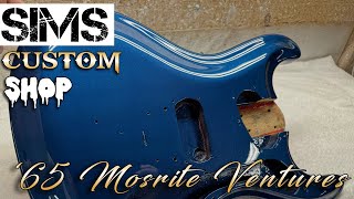 1965 Mosrite Ventures guitar refinish  Ink Blue [upl. by Yrkcaz]