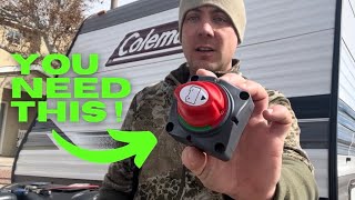 How to Install a Master Battery Disconnect Switch on a Travel Trailer or RV [upl. by Jerrie844]