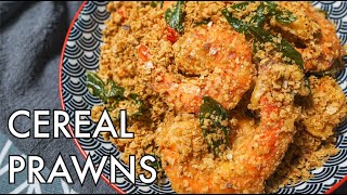 Singapore Cereal Prawns  super easy buttery crispy prawns [upl. by Mano]