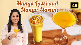 Mango Lassi and Mango Martini  आम की मजेदार रेसिपी  Family Food Tales  Sanjeev Kapoor Khazana [upl. by Elagibba]