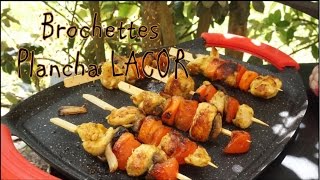 🍴 Recette de brochettes de poulet à la plancha grill LACOR [upl. by Lear]