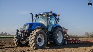 NEW HOLLAND T6150  Seeding Wheat  ᴴᴰ [upl. by Ainivad354]