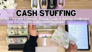 Cash Envelope Stuffing 1205  June Paycheck 2 Part 1  NEW DIY Vellum Cash Envelopes 💌 [upl. by Eniledam]