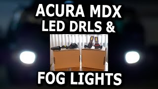 Acura MDX LED DRL and fog light bulbs replacement [upl. by Odette]