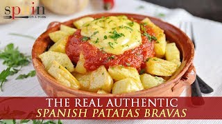 Authentic Spanish Patatas Bravas Recipe [upl. by Sairu]