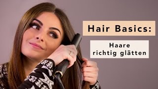 Haare glätten mit Glätteisen Hair Tutorial [upl. by Caryl111]