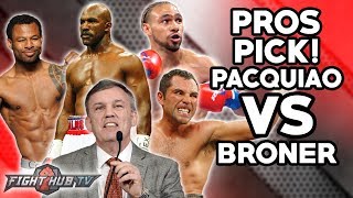 FIGHTERS PREDICT  MANNY PACQUIAO VS ADRIEN BRONER [upl. by Levey]