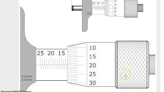 Lectura de un micrometro de profundidades en mm [upl. by Lupiv]