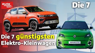 Stromerschnäppchen Die 7 günstigsten ElektroKleinwagen  auto motor und sport [upl. by Eikciv]