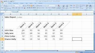 Excel Formatting Tip 7  Angle Cells Diagonally in Excel Make Better Looking Reports and Tables [upl. by Arihat846]