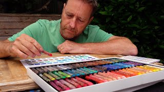 Drawing a Landscape with Oil Pastels  trying Paul Rubens oil pastel set [upl. by Eiral]