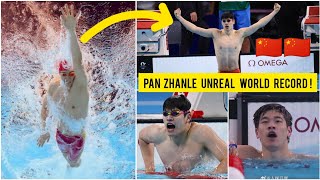 🇨🇳 Chinese swimmer PAN ZHANLEs world record mens 100M freestyle swimming finish in 4640 seconds [upl. by Lud187]