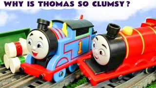 Why is Thomas so Clumsy in this Fun Toy Train Story [upl. by Darken]