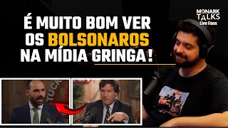 MONARK REAGE À ENTREVISTA DO EDUARDO BOLSONARO NO TUCKER CARLSON monarktalks monarktalkslive [upl. by Otsuaf932]