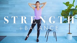 10 Exercises for Strength amp Balance for Seniors  30 minute Osteoporosis Friendly Workout [upl. by Furey856]