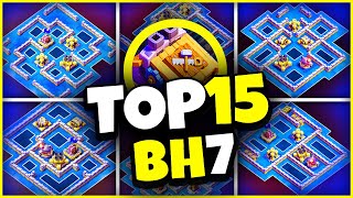 NEW TOP 15 BH7 TROPHY BASES WITH COPY LINK  BEST BUILDER HALL 7 Base Clash of Clans [upl. by Erinn]