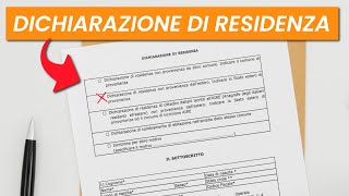 DICHIARAZIONE DI RESIDENZA Onde e Como Fazer  Quando Utilizar Documentos para Cidadania Italiana [upl. by Ingar]