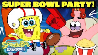 FULL EPISODE SpongeBob Throws a Super Bowl Party 🏈🎉 w Patrick  SpongeBob [upl. by Einner791]