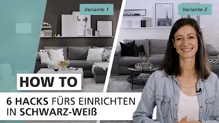 🖤 SchwarzWeiß 🤍 Einrichten und dekorieren in unbunten Farben  How to  INTERIYEAH [upl. by Lletnom]