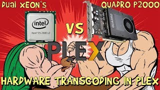 Quadro P2000 hardware Transcoding in plex [upl. by Perice]