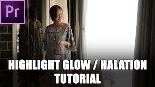 Highlight Glow  Halation Tutorial in Premiere Pro [upl. by Kinson]