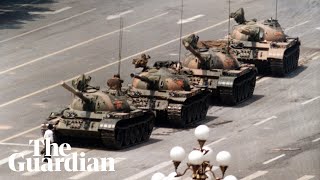 Tank Man hero of 1989 Tiananmen protest stands in front of tanks – archive video [upl. by Breger]