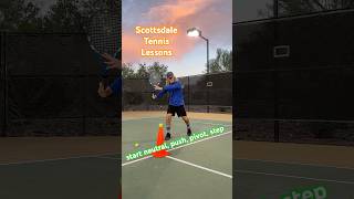 Ten Second Tennis Tip  Power forehand Neutral Push Pivot Step Rip Recover tennistip tennis [upl. by Ennaeilsel]