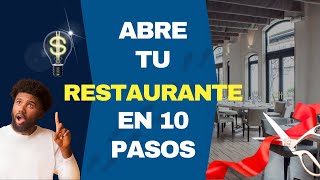 10 Pasos Para Abrir Un Restaurante Tips [upl. by Ahgiel]