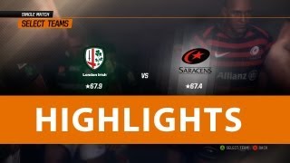 Rugby Challenge 2  EXCLUSIVE GAMEPLAY  Saracens vs London Irish Highlights [upl. by Areic]