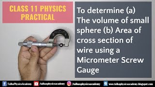 Micrometer Screw Gauge  Class 11  Sindh Board Physics [upl. by Solly685]