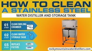 HOW TO Clean Stainless Steel Water Distiller and Tank  Rocky Mountain Water Distillers [upl. by Ecnerwal685]