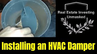 How to Install an HVAC Damper and Attach a Register Boot HVAC Duct Work [upl. by Ilzel696]