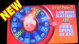 NEW SLOT MACHINE Hot Hot Penny 2  Bonus Round Free Games Win [upl. by Jamaal]