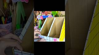 DIY Books Holder  Cardboard Crafts  How To Make Books Holder With Waste Cardboard diy shorts [upl. by Stuart]