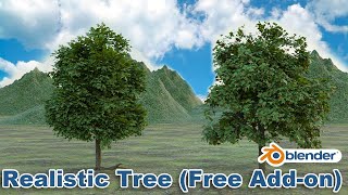 Create Realistic Tree Using Mtree Addon Free Addon Blender Tutorial [upl. by Werbel]