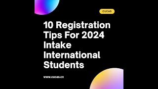 10 Registration Tips For 2024 Intake International Students [upl. by Naujaj336]