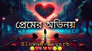 প্রেমের অভিনয় Slowed  Reverb  Lofi Song  Bangla Song 2024 [upl. by Rezal]