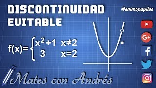 Discontinuidad evitable de una función definida “a trozos” BACHILLERATO MATEMÁTICAS [upl. by Birkett]