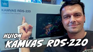 Huion Kamvas RDS220 Unboxing and Review [upl. by Schechter]