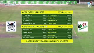 CSA T20 Knockout  SGG Garden Route Badgers vs ACDC Express Tusker [upl. by Feld203]