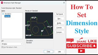 How to create Dimension in AutoCAD  Dimension Style command  Create New Dimension Style in Autocad [upl. by Eilatam]