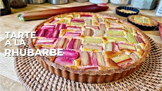 Tarte à la rhubarbe  พายรุบัป เป็นของหวาน ฝรั่งเศส  Rhubarb pie [upl. by Tessil]