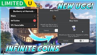 NEW UGC Burberry at Harrods Script Hack • Infinite Coins Roblox 2024 [upl. by Comstock]