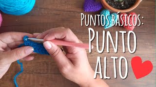 ¿Qué es el punto alto 💥Clase 2  🌟Aprender a tejer crochet [upl. by Arelc]