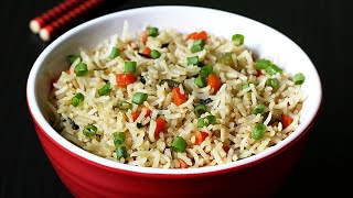 Veg fried rice recipe  How to make vegetable fried rice [upl. by Brittne490]